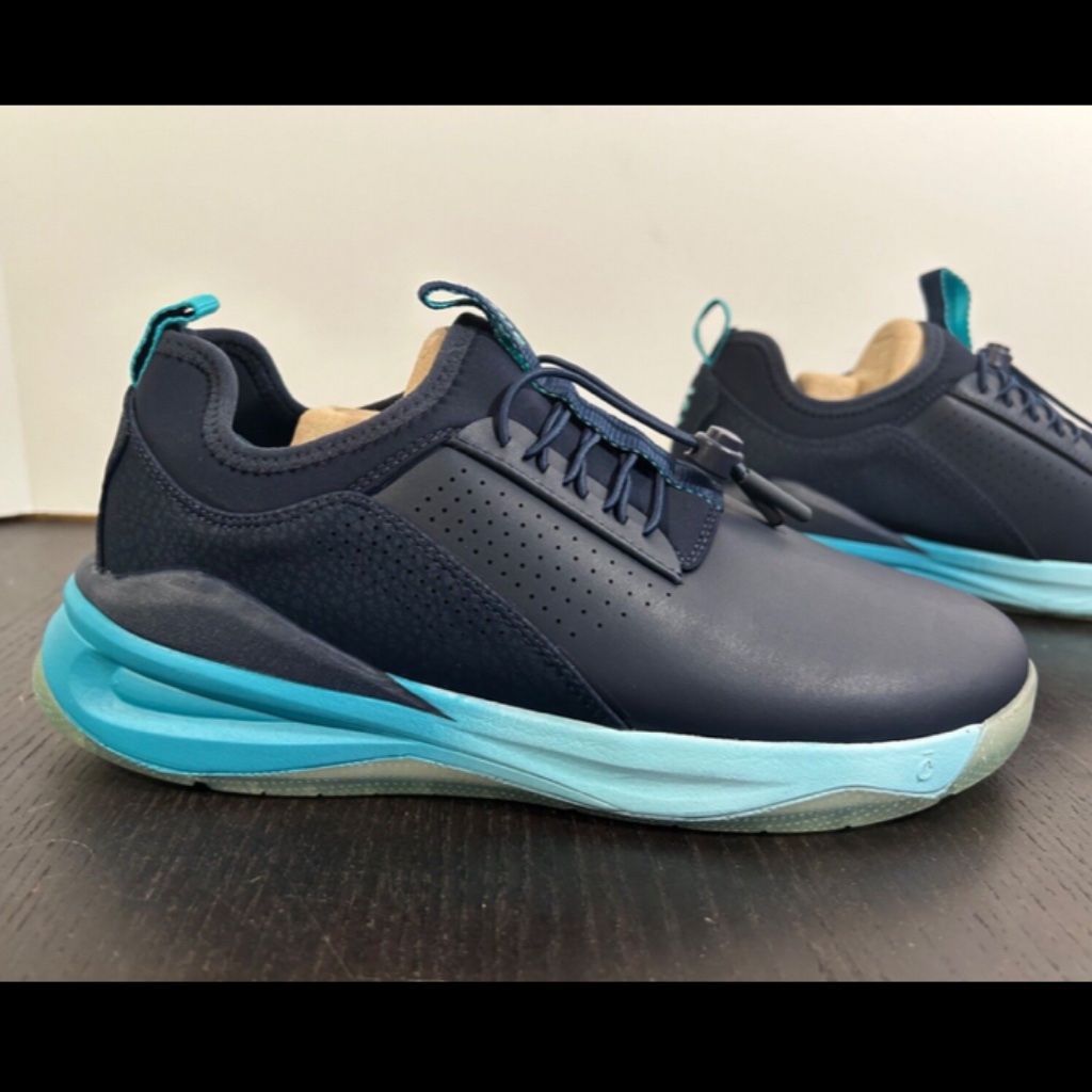 Nwob Clove Classic Sneakers Nursing Limited Edition Navy/Aqua/Teal Size W8.5/M7